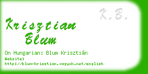 krisztian blum business card
